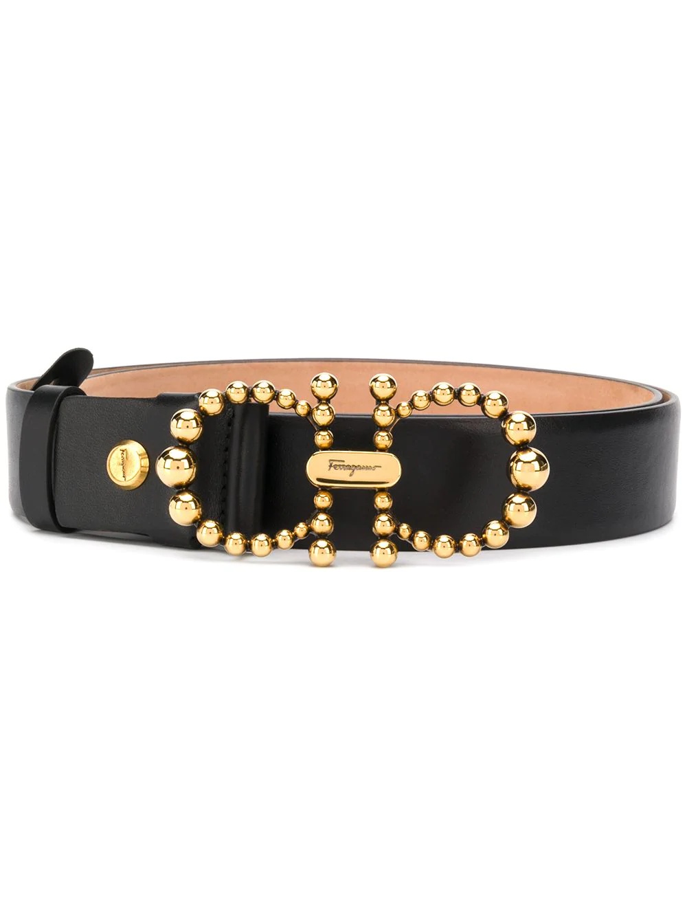 Double Gancini buckle belt - 1