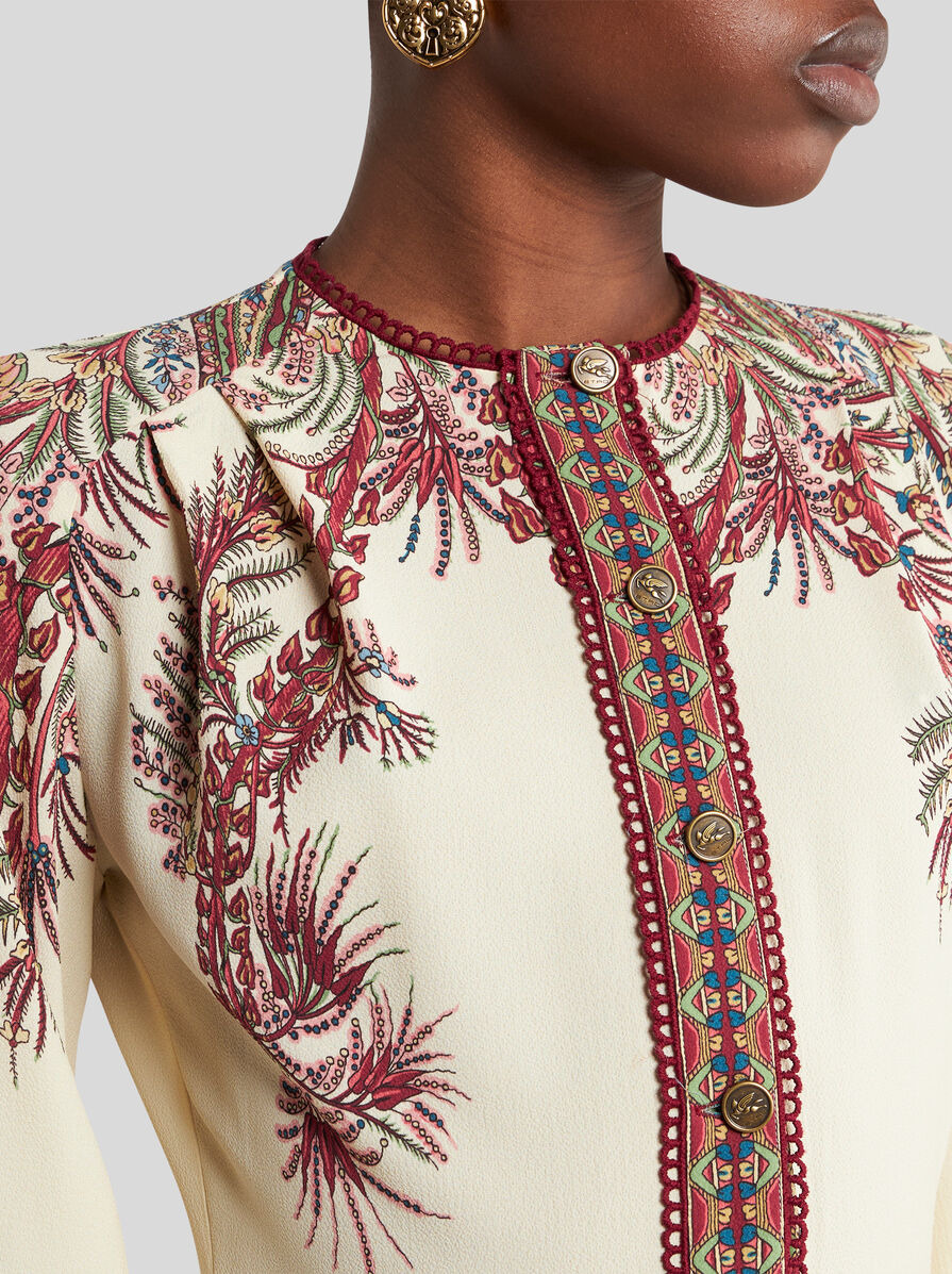 SABLE DRESS WITH PLACED PRINT - 2