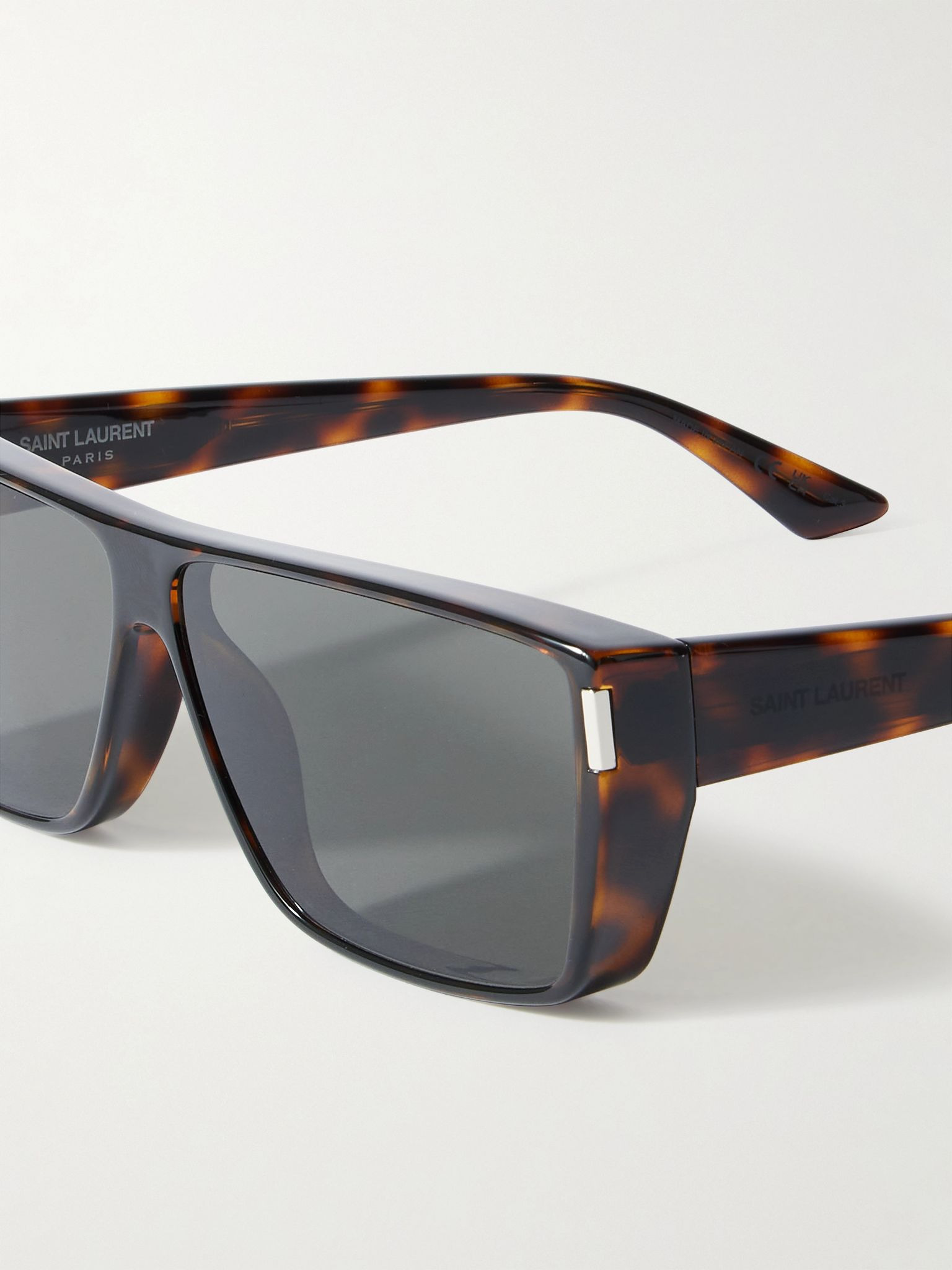 Rectangular-Frame Tortoiseshell Acetate Sunglasses Tortoiseshell - 3