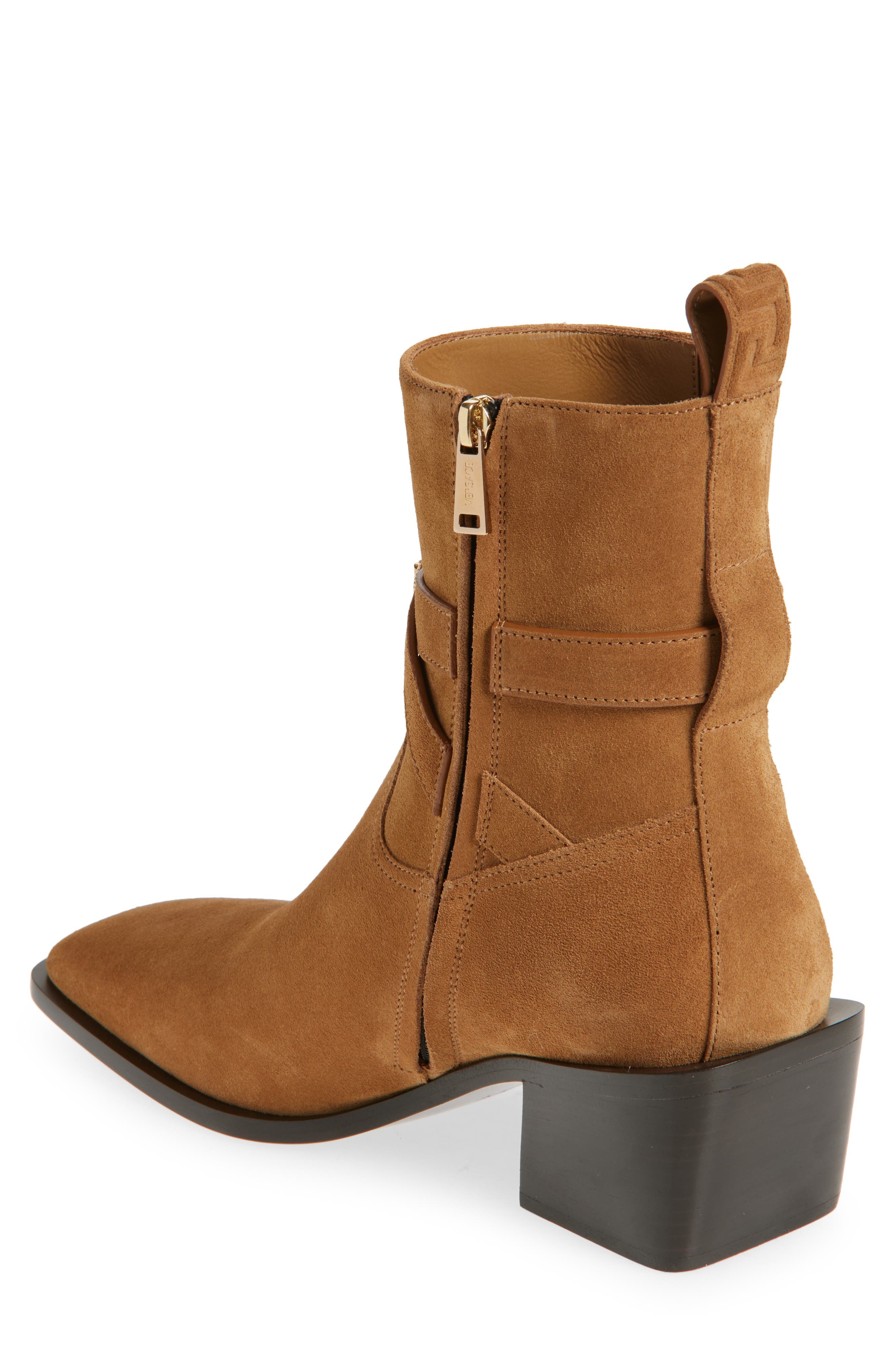 Versace Square Toe Boot in Tobacco-Versace Gold at Nordstrom - 2