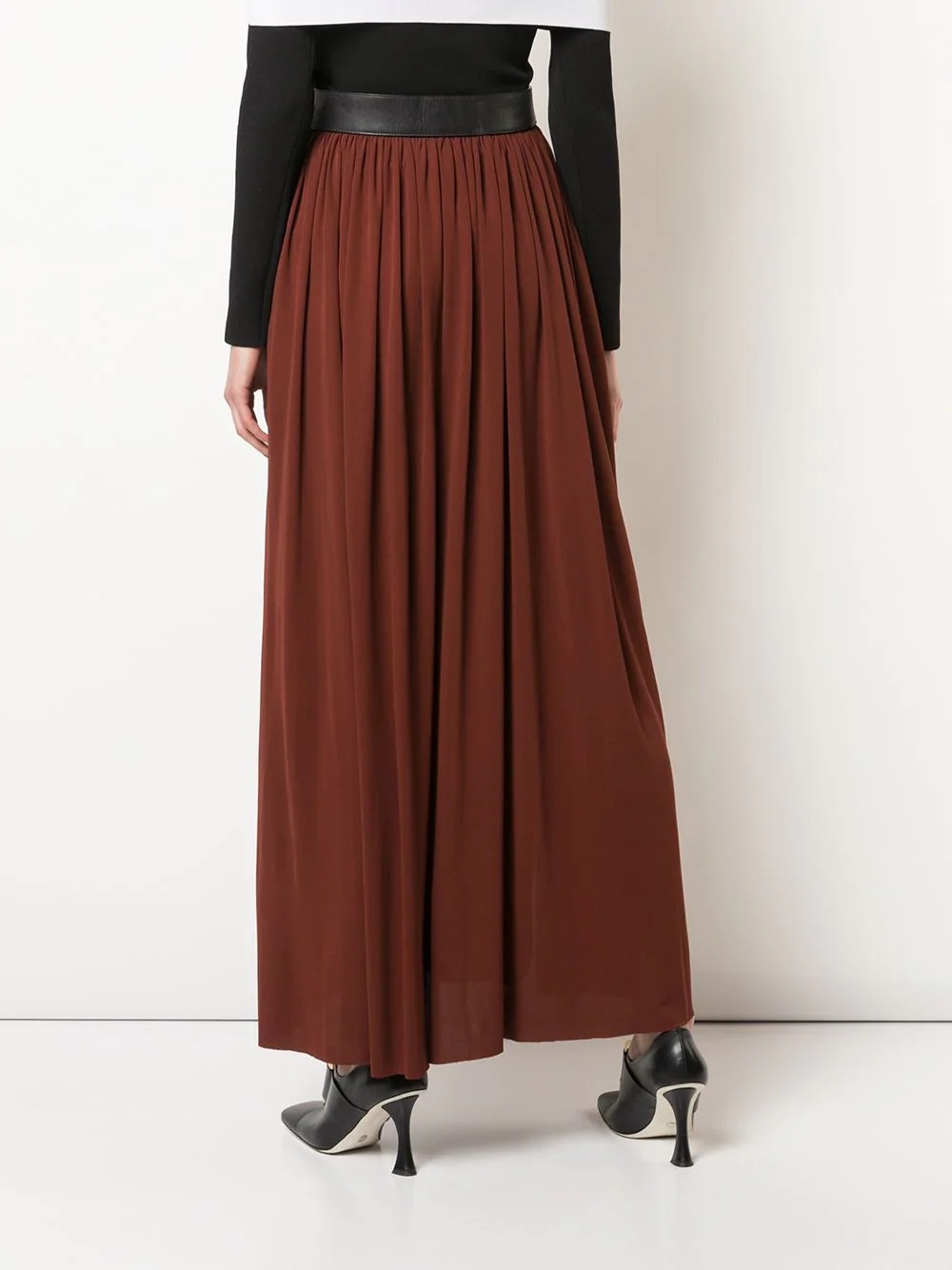 belted pleated skirt - 4