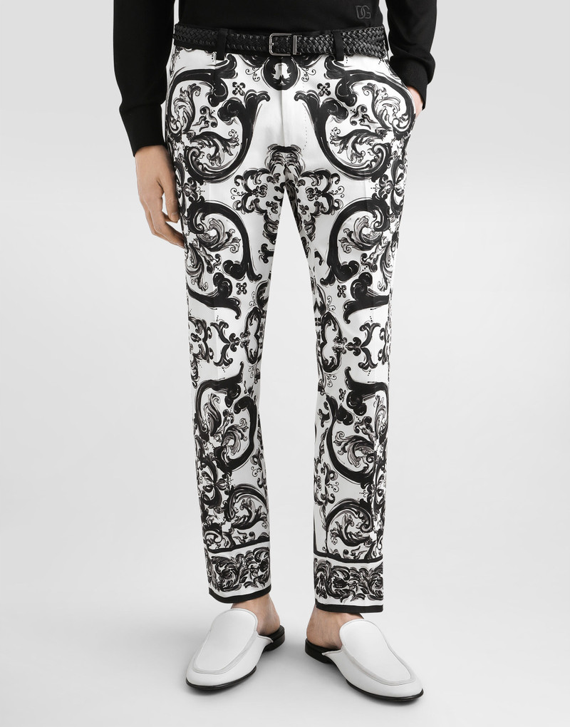 majolica-print trousers 4