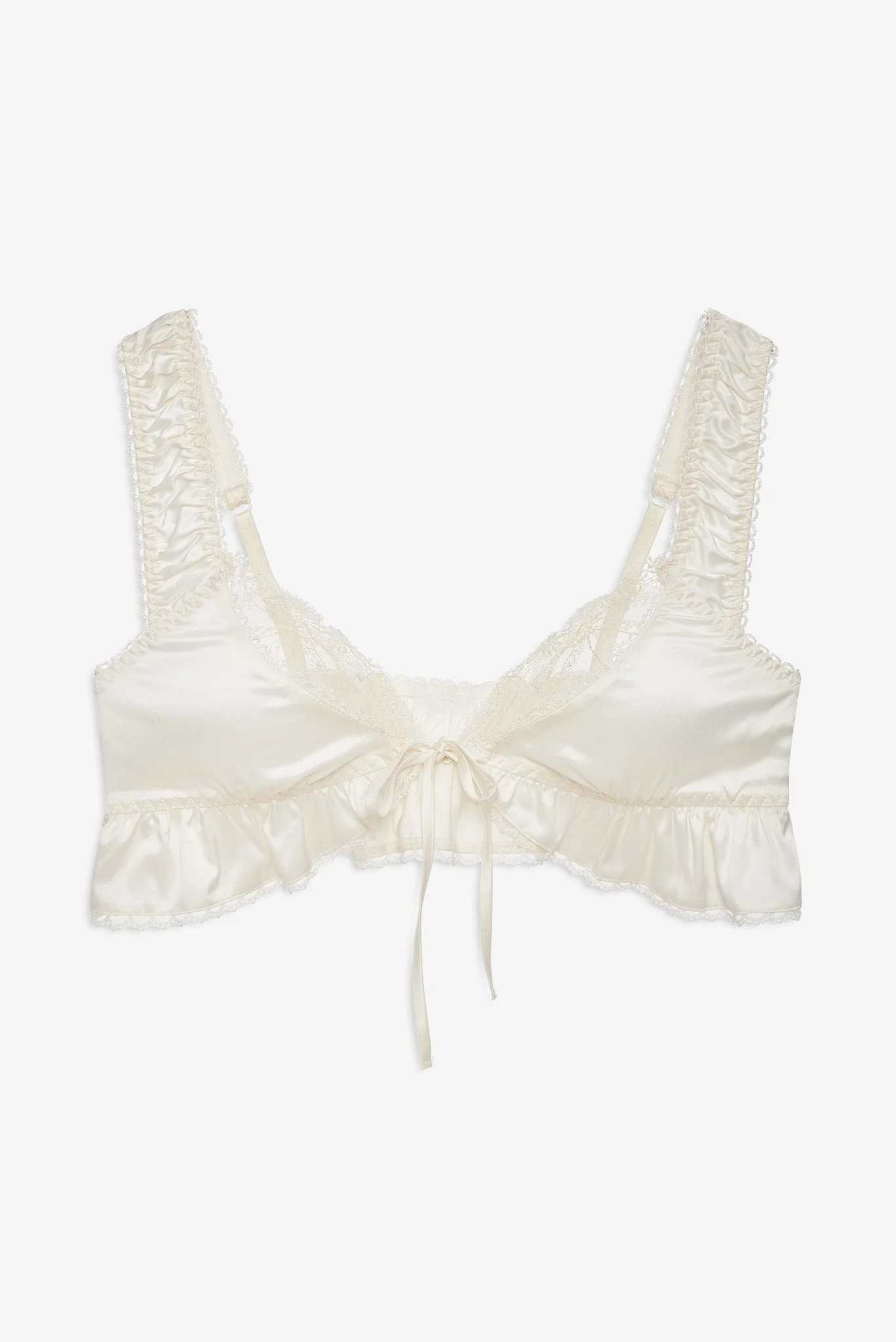 Chantilly Bows Ruffle Bralette - 1
