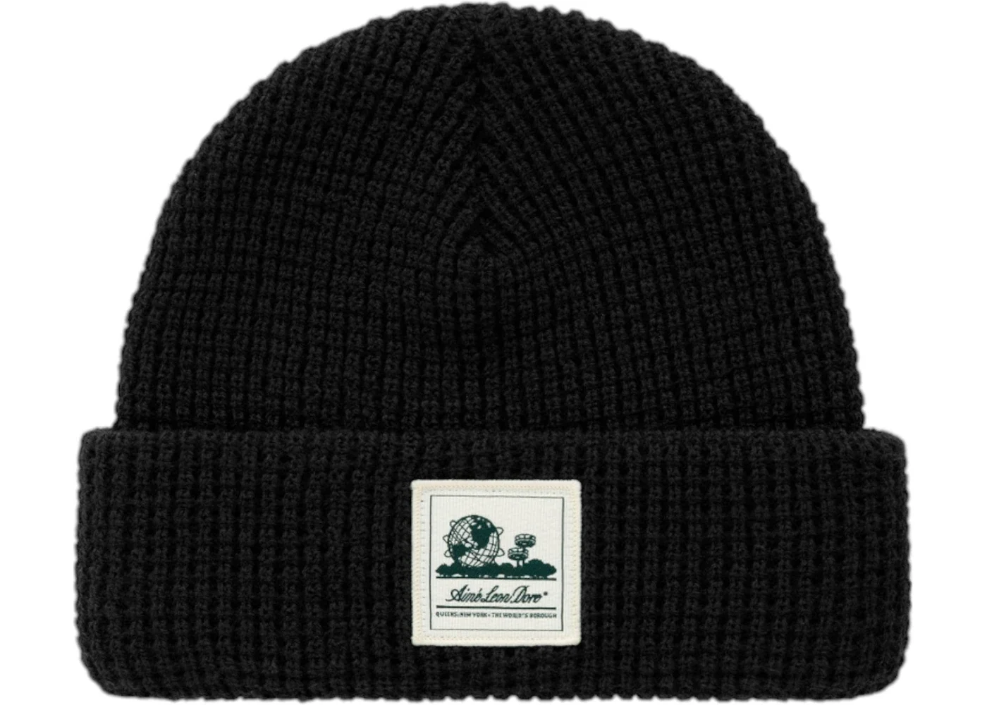 Aime Leon Dore Waffle Knit Beanie Black - 1