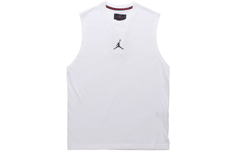 Jordan Air Jordan Training Sports Quick-dry Knit Round Collar Vest Men's White DC3237-100 outlook