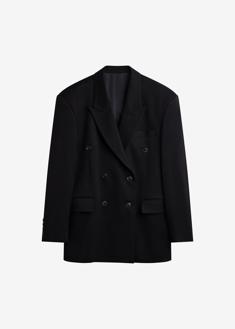 Vester Double-Breasted Blazer - Black 1