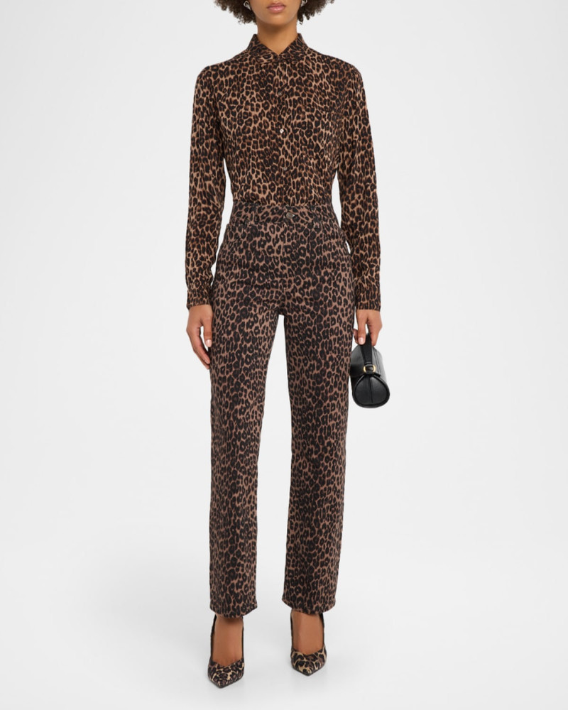 Rails Topanga Leopard Straight-Leg Jeans outlook