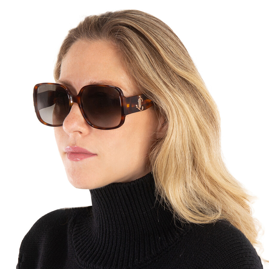Jimmy Choo Brown Gradient Square Ladies Sunglasses TARA/S 0086/HA 59 - 2