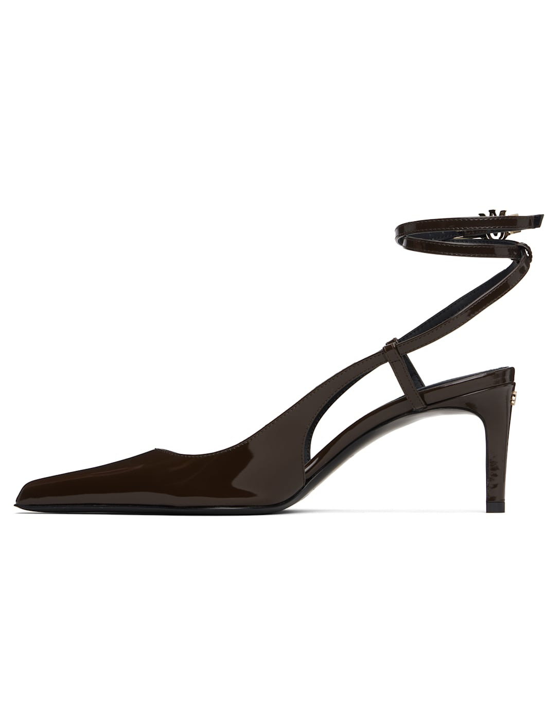 Brown 'MA' Kitten Heels - 3