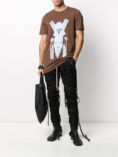 Rick Owens DRKSHDW graphic print round neck T-shirt outlook