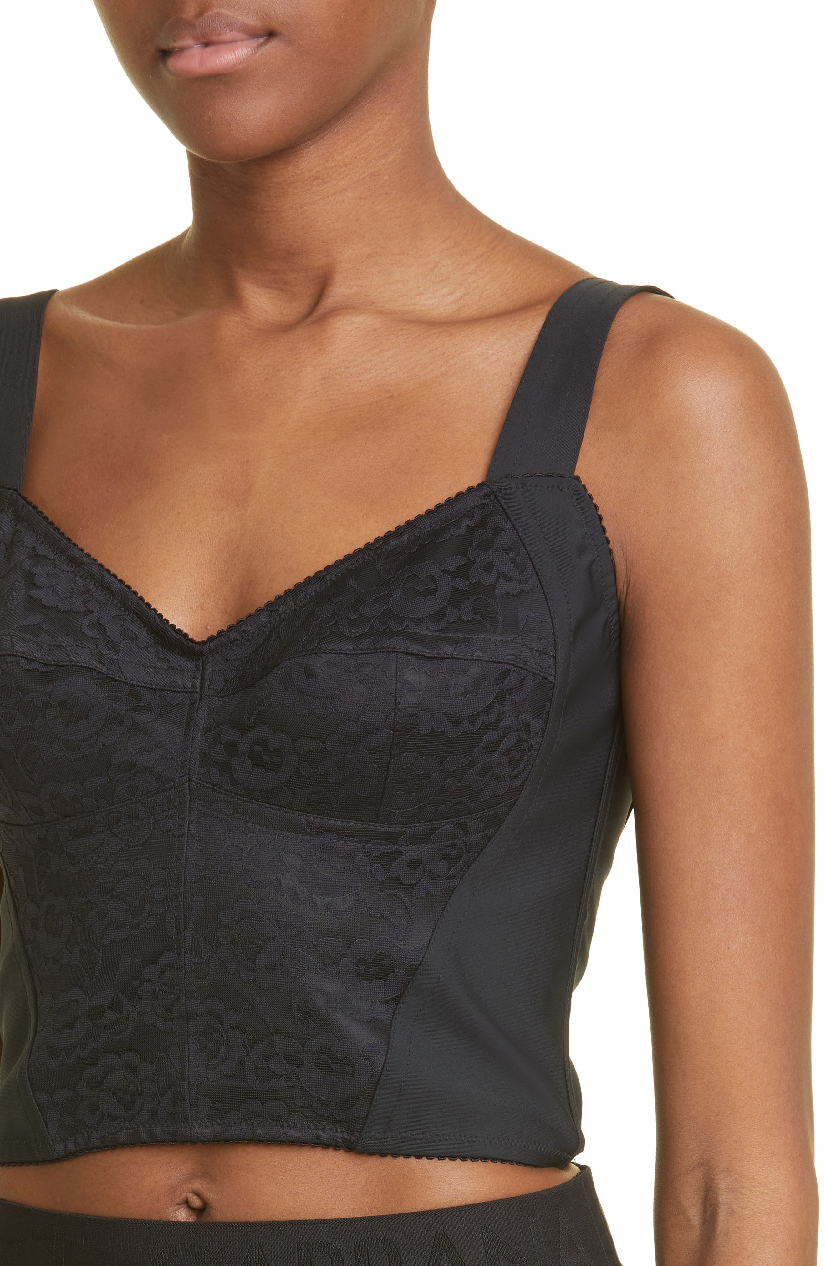 Jacquard Corset Bustier Top - 5
