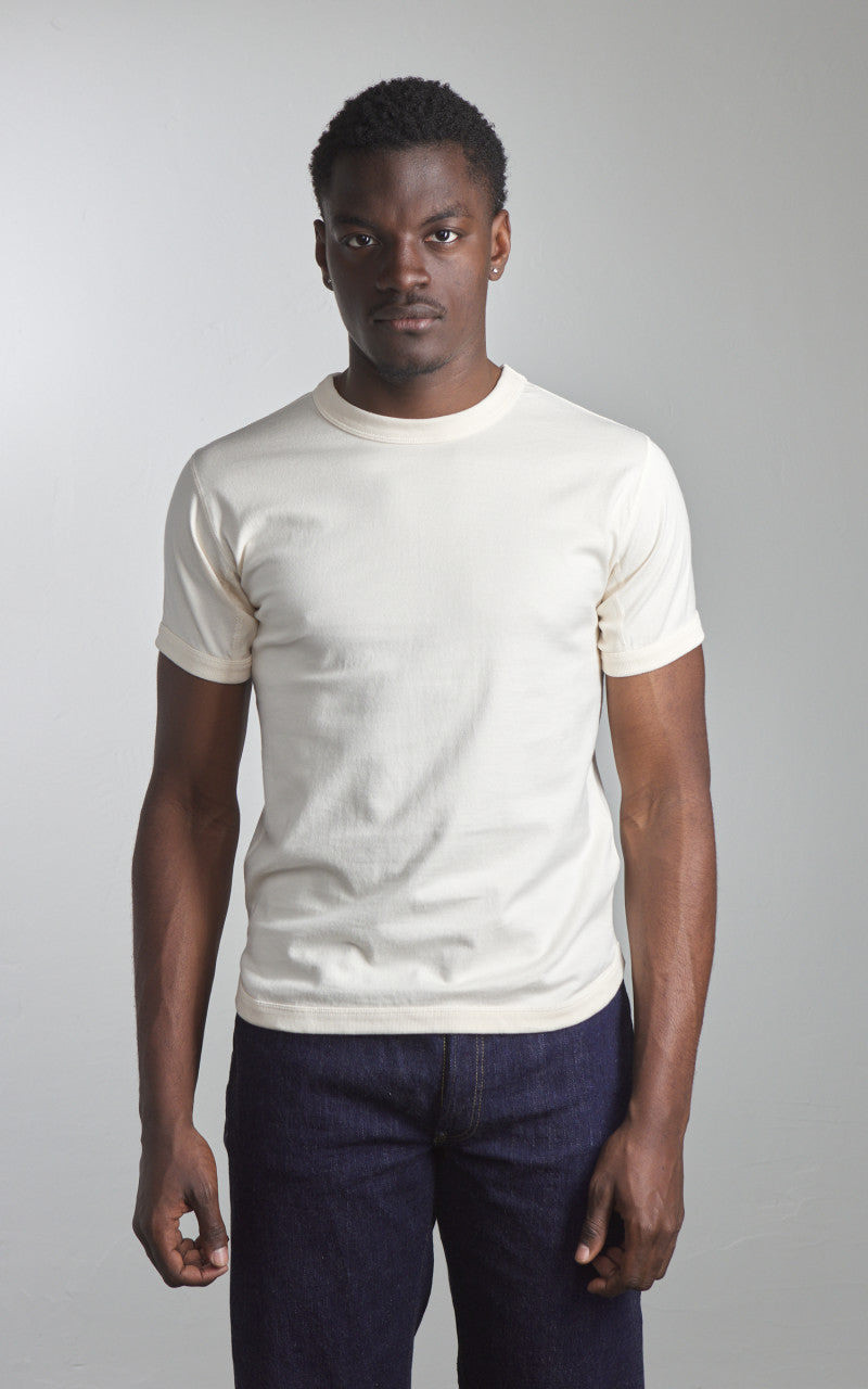 FULLCOUNT FULLCOUNT 5222-22 FLAT SEAM HEAVYWEIGHT T-SHIRT ECRU outlook