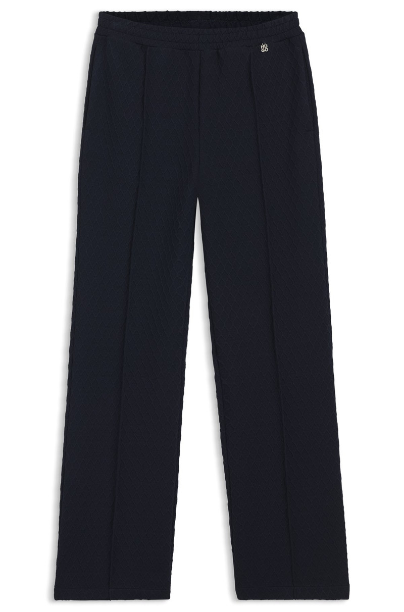 STRAIGHT-FIT TRACK PANTS IN DIAMOND JACQUARD 1