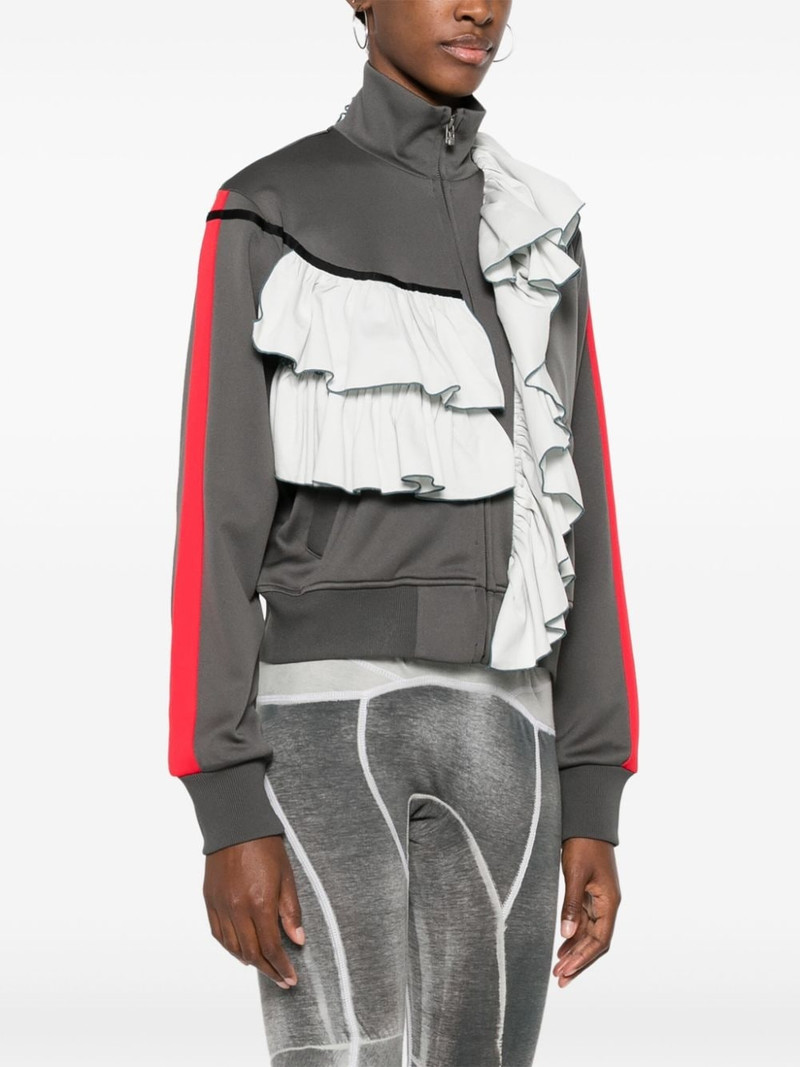 ruffled striped zipped jacket 3