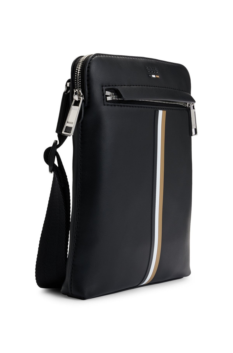 FAUX-LEATHER ENVELOPE BAG WITH SIGNATURE STRIPE 5