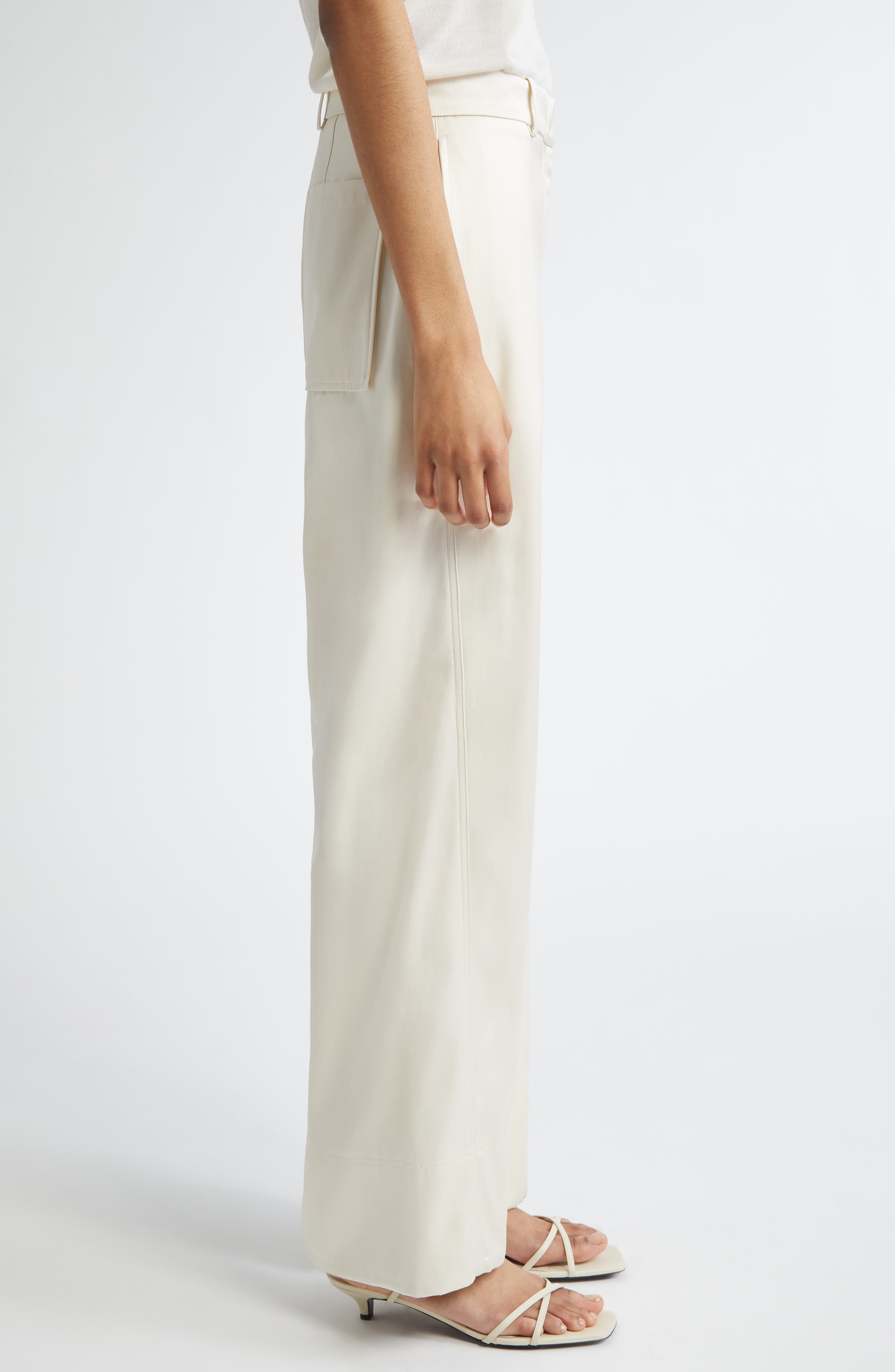 TOTEME Twisted Seam Trousers in Ecru at Nordstrom - 4