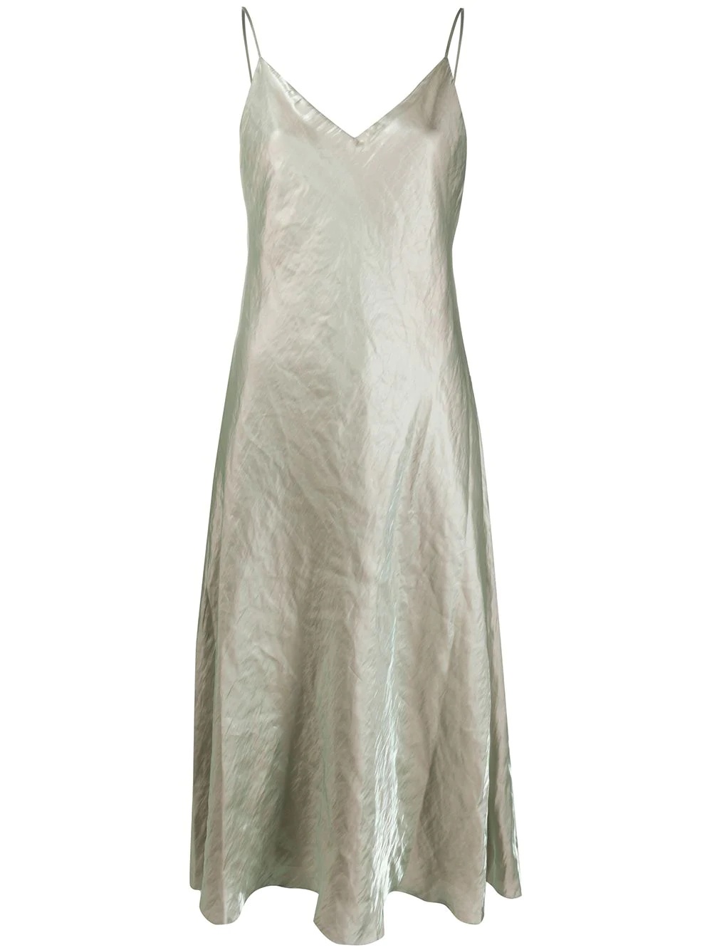 iridescent crinkled slip dress - 1