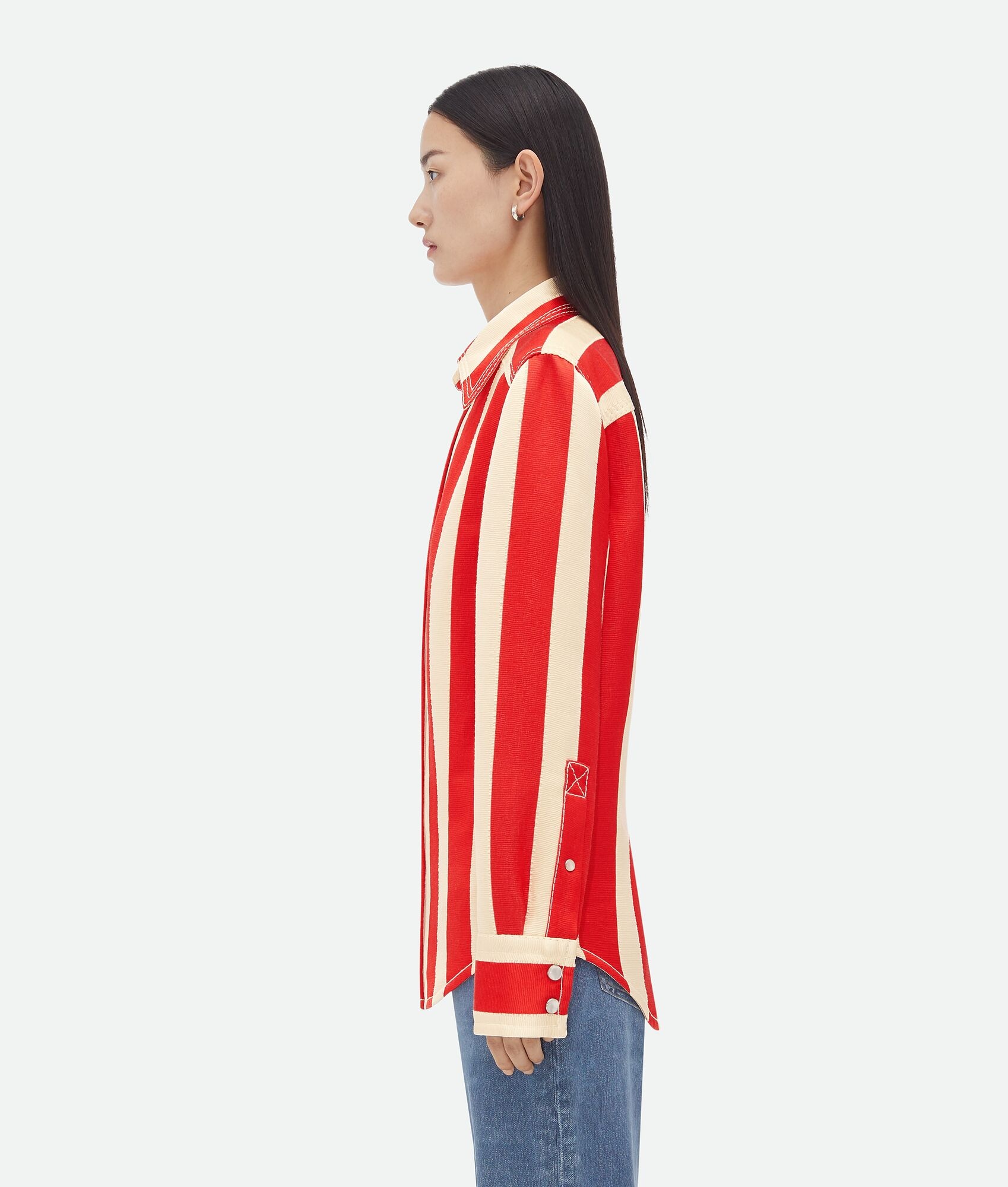 Striped Cotton Viscose Shirt - 2