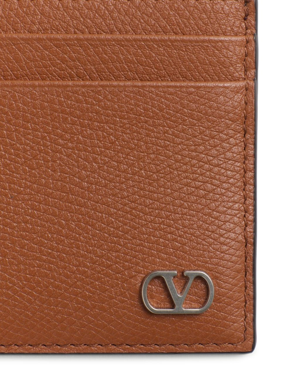VLogo Signature leather card holder - 5