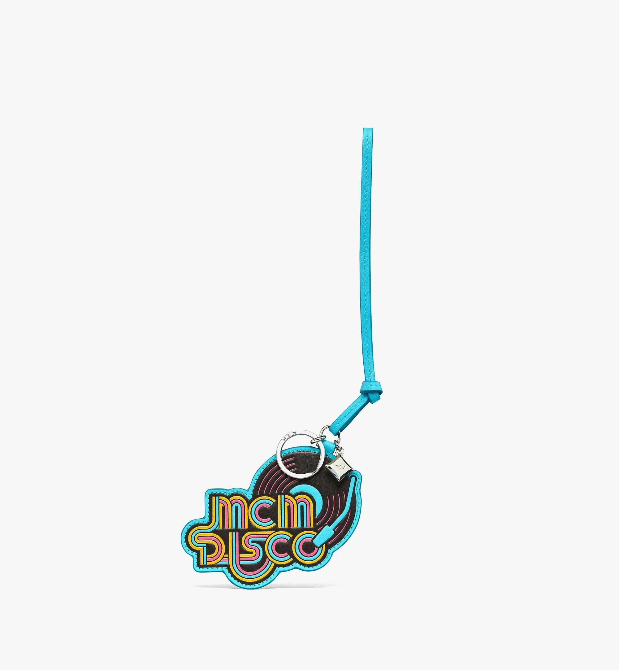Disco Turntable Charm in Visetos Leather Mix - 1