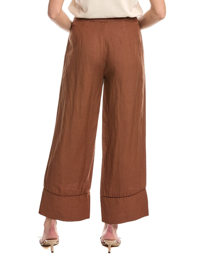 SIMKHAI SIMKHAI Colley Cropped Straight Leg Linen-Blend Pant outlook
