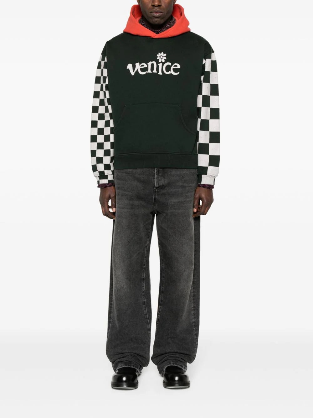 VENICE-PRINT COLOUR-BLOCK HOODIE - 2