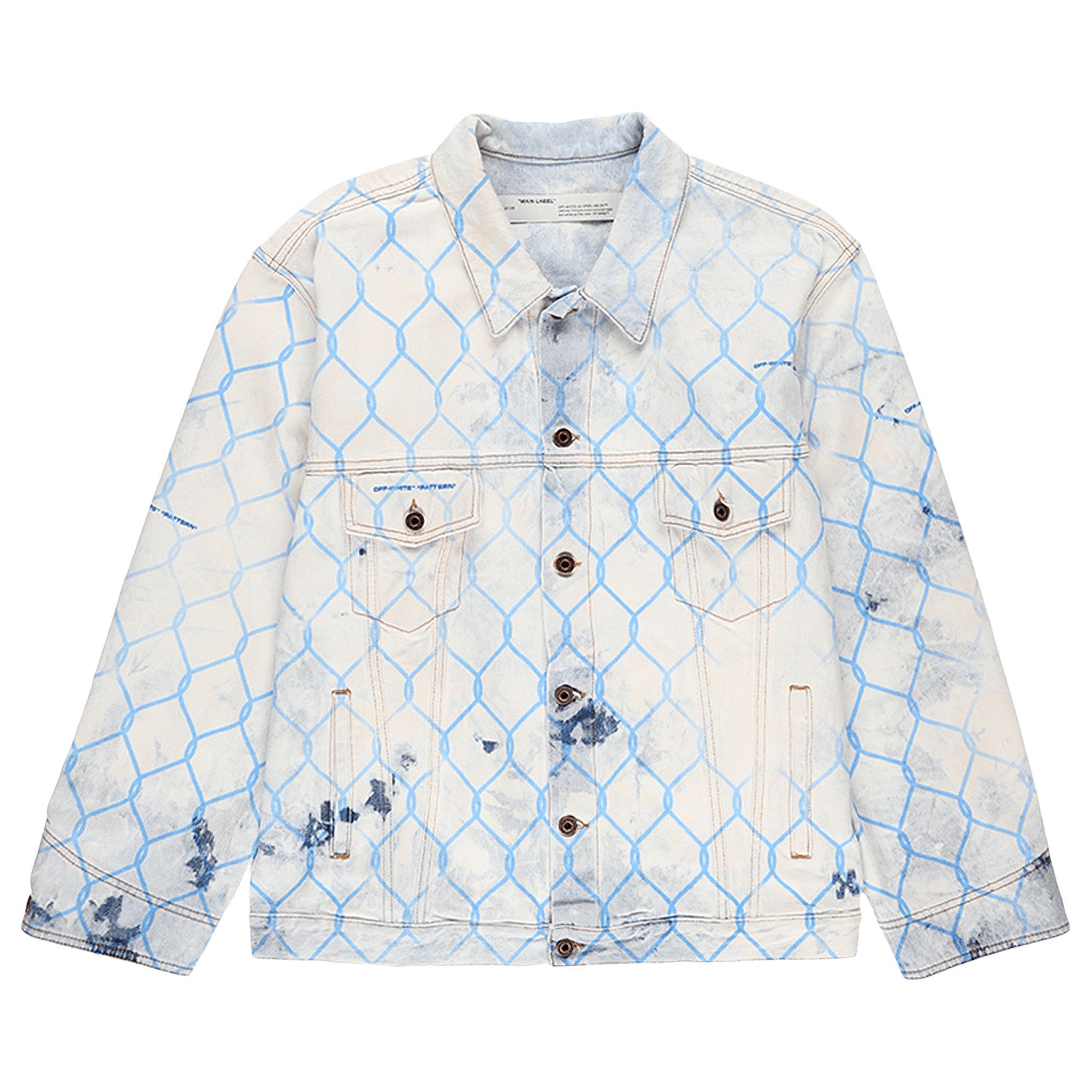 Off-White Fence Jean Jacket 'Blue' - 1