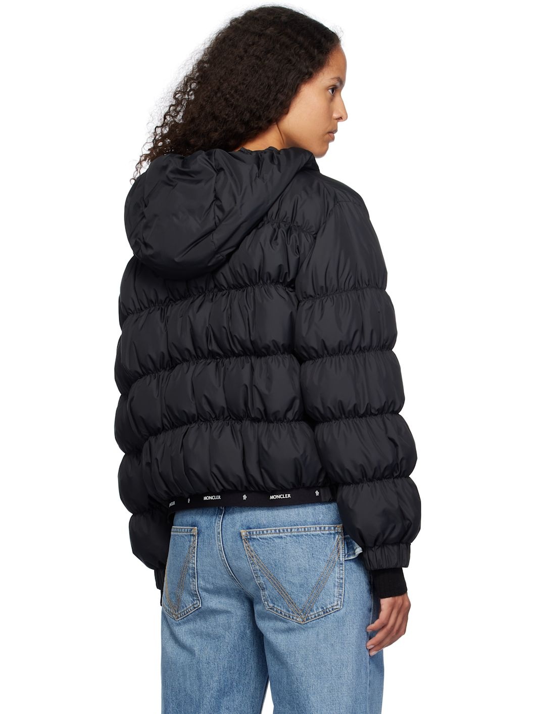 Black Medonte Short Down Jacket - 3