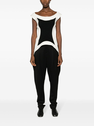 ISSEY MIYAKE Wool Gabardine high-waist trousers outlook