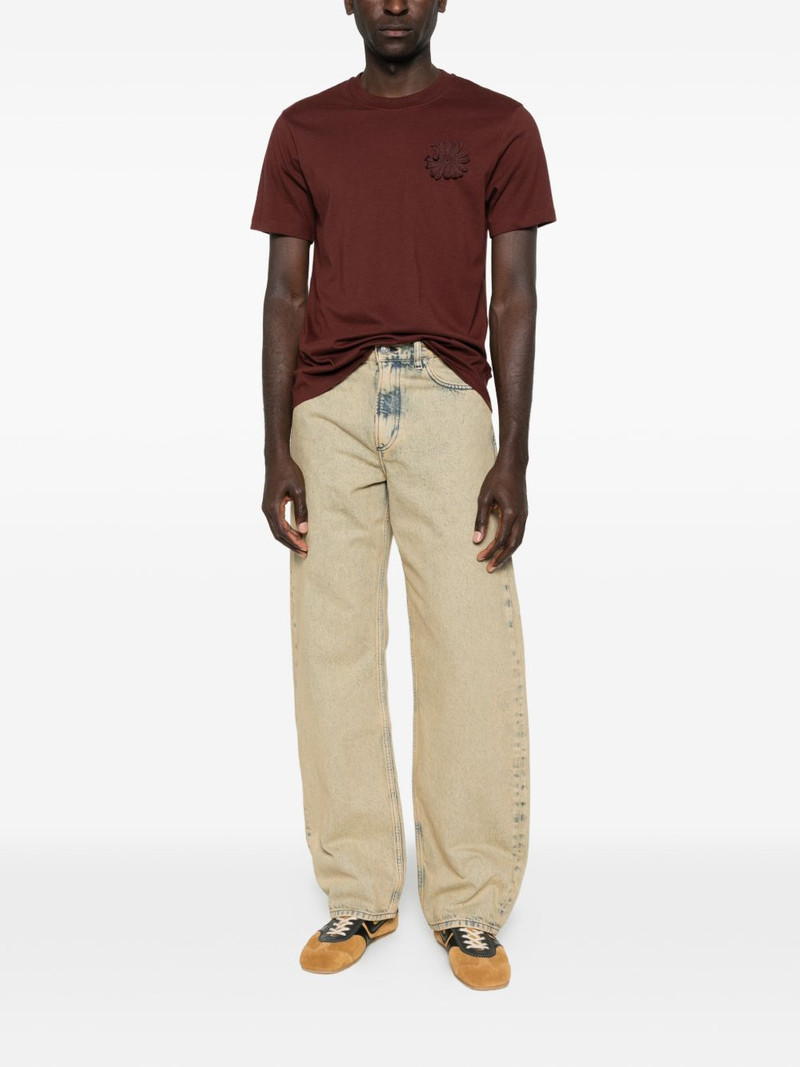 Sandro flower-appliqué T-shirt outlook