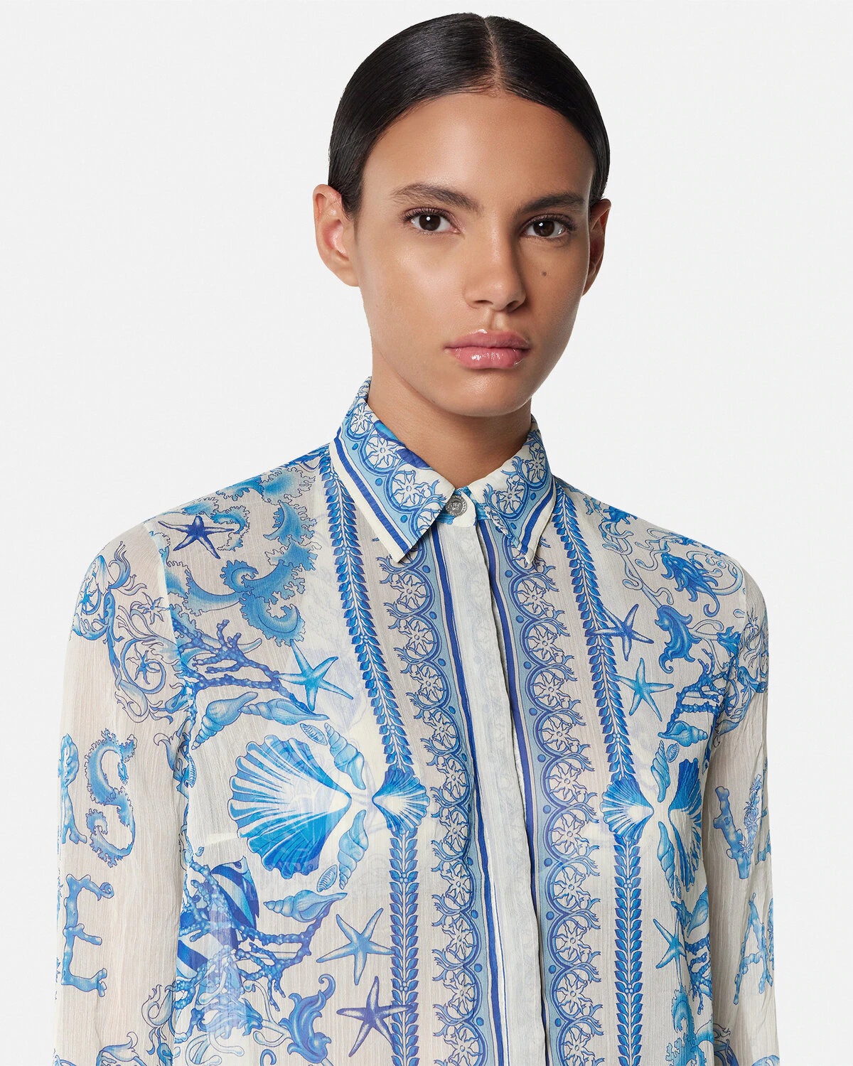Underwater Barocco Crêpe Fitted Shirt - 3
