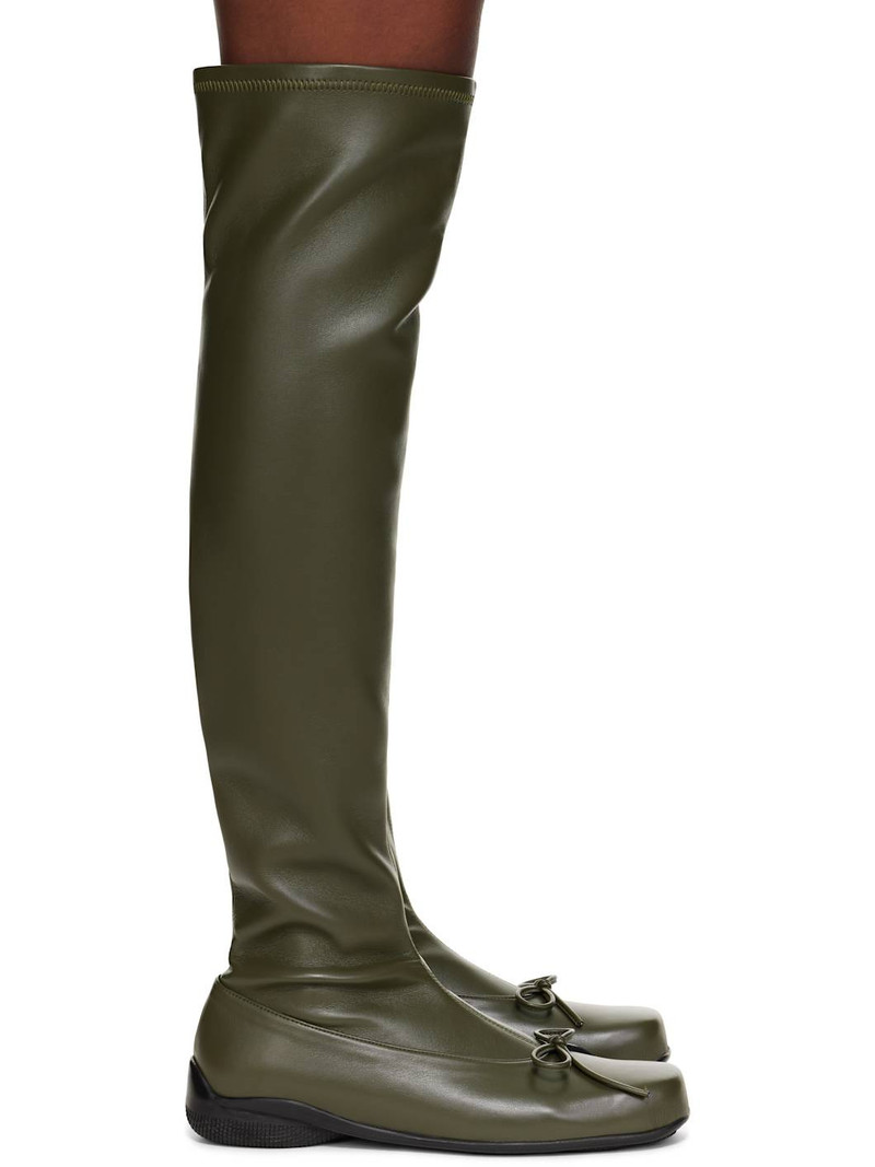 Khaki Thigh High Ballet Boots 1