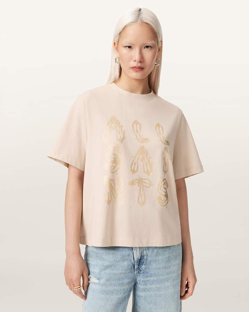ALLSAINTS ELLA LISA BOXY EMBELLISHED T-SHIRT outlook