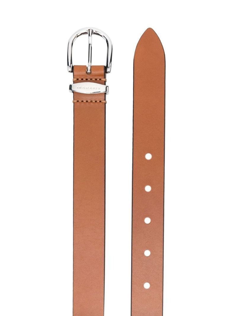 buckled leather belt - 2