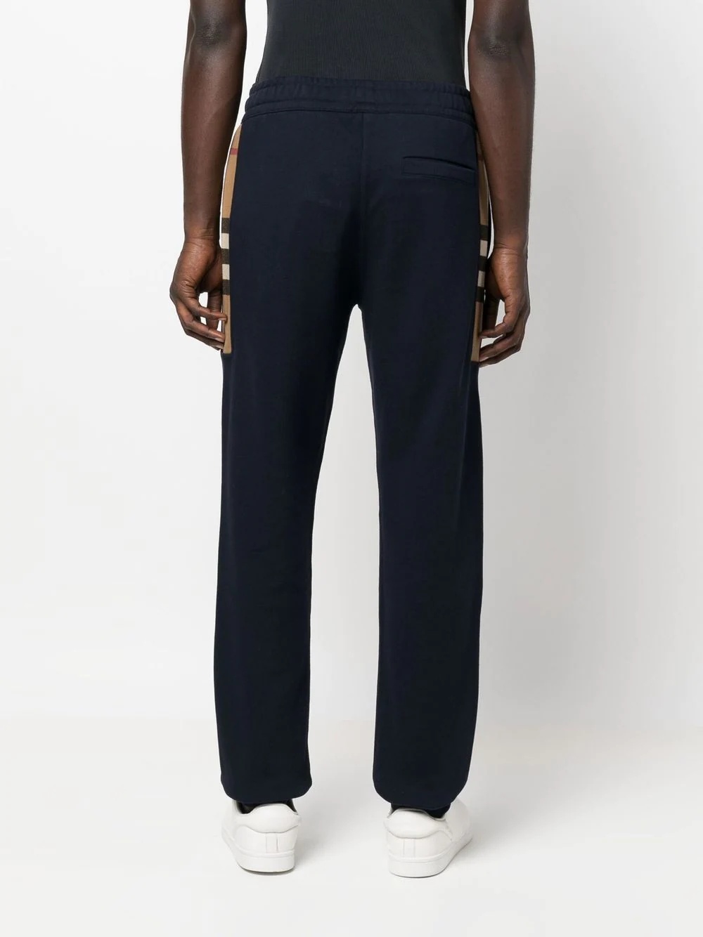 house check-panelled track pants - 4