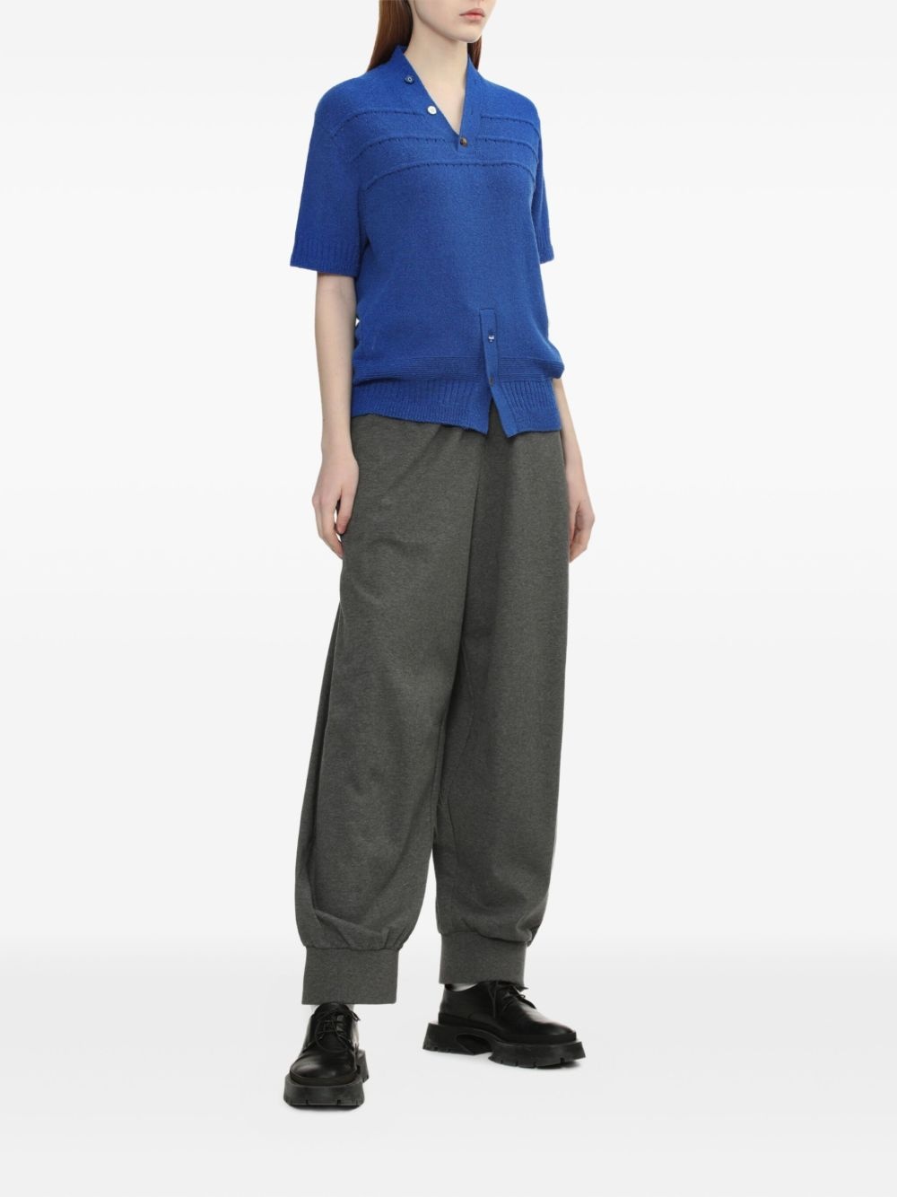 short-sleeve button top - 2