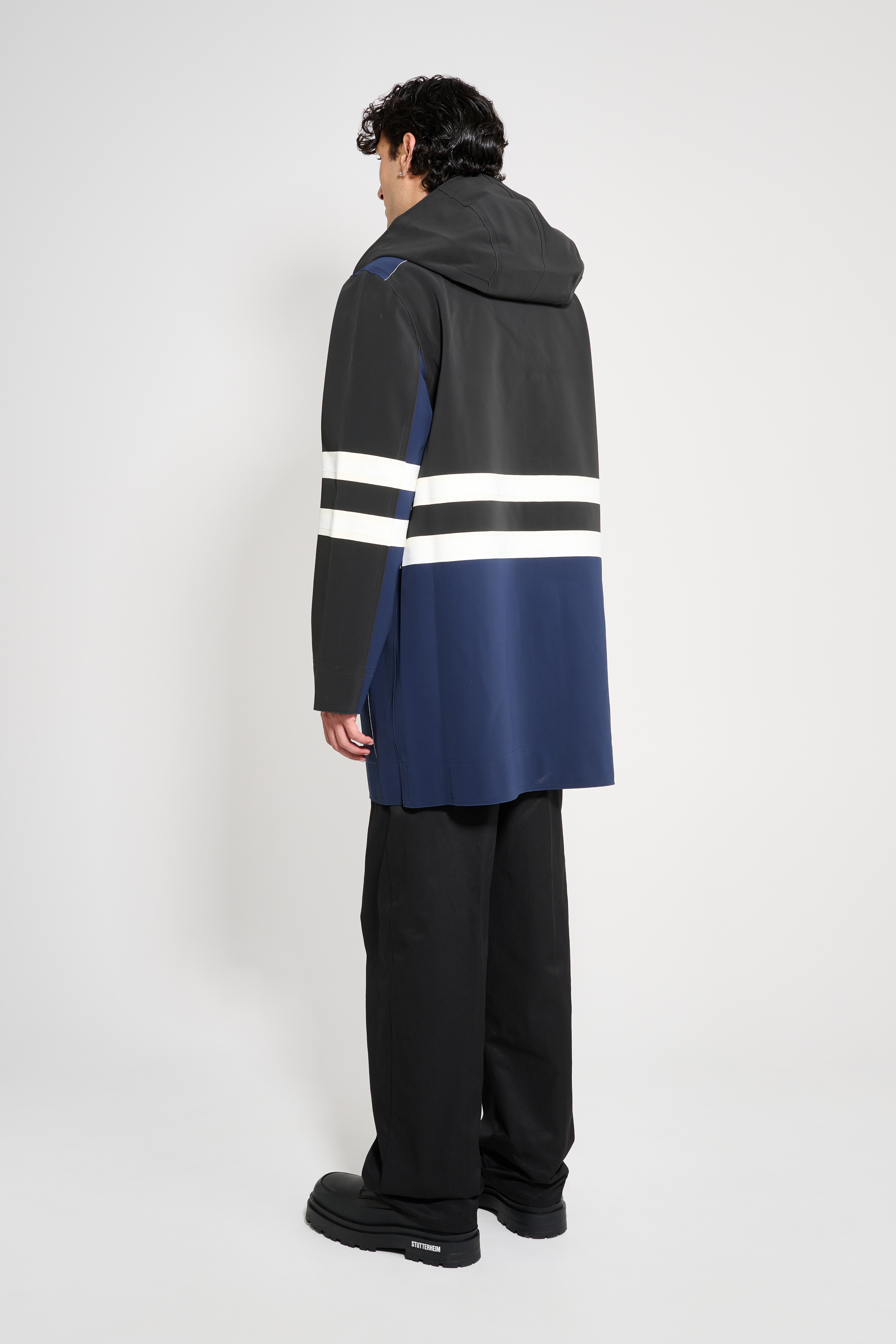 Nockeby Raincoat Black/Navy/White - 4