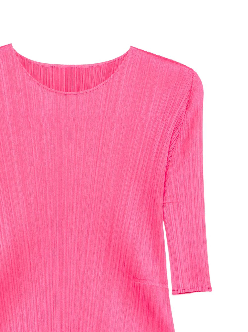 pleated three-quarter sleeve t-shirt - 3