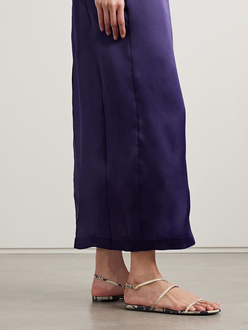 KHAITE Loop Snake-effect Leather Sandals outlook