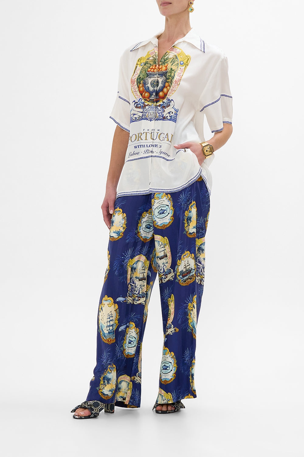 WIDE LEG WAISTED PANT - 4