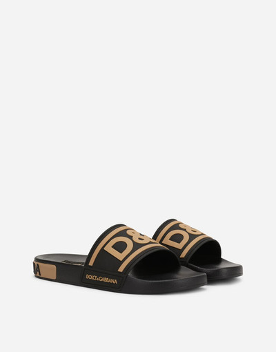 Dolce & Gabbana Rubber sliders with high-frequency detailing outlook