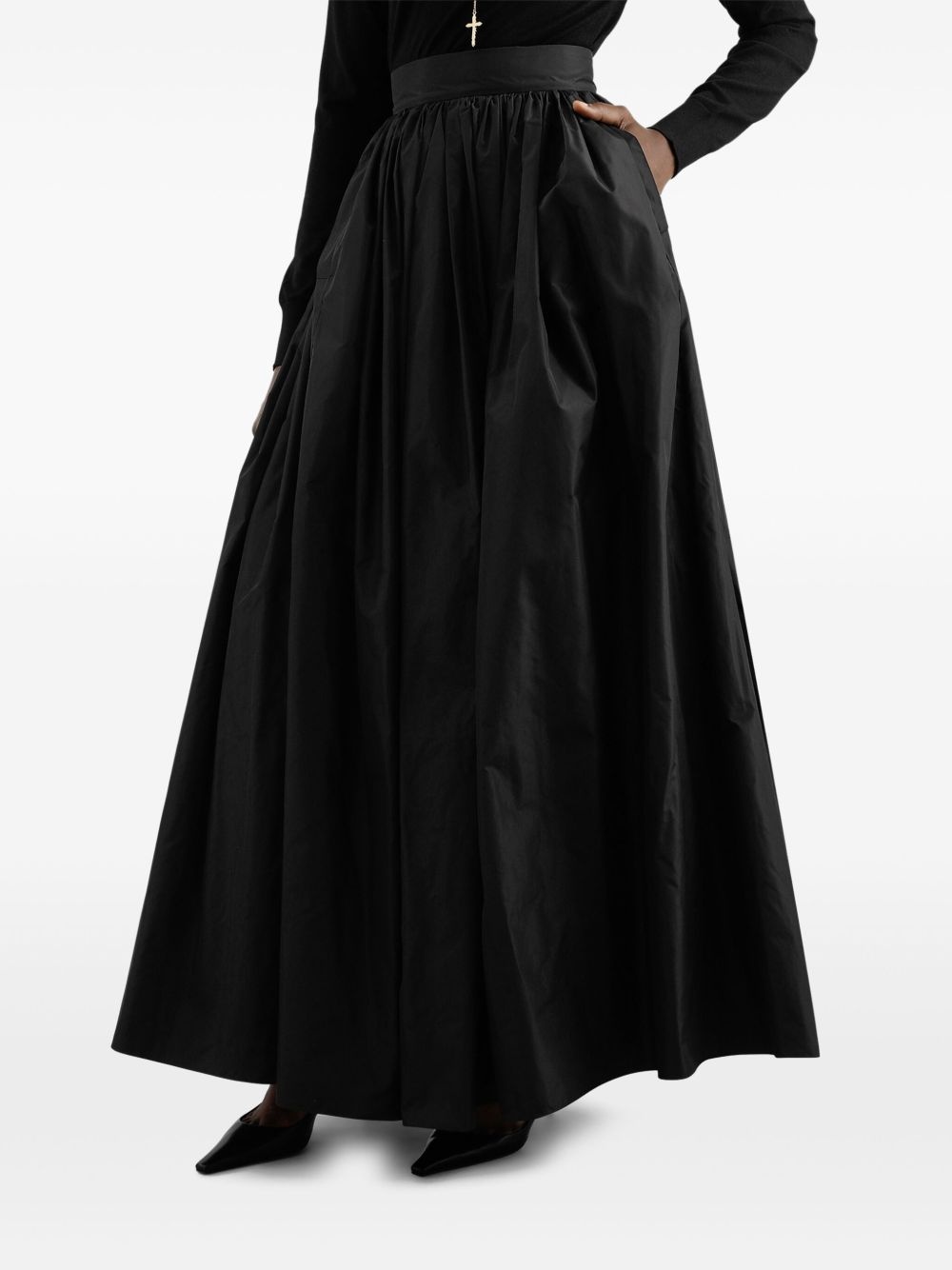 taffeta circle maxi skirt - 4