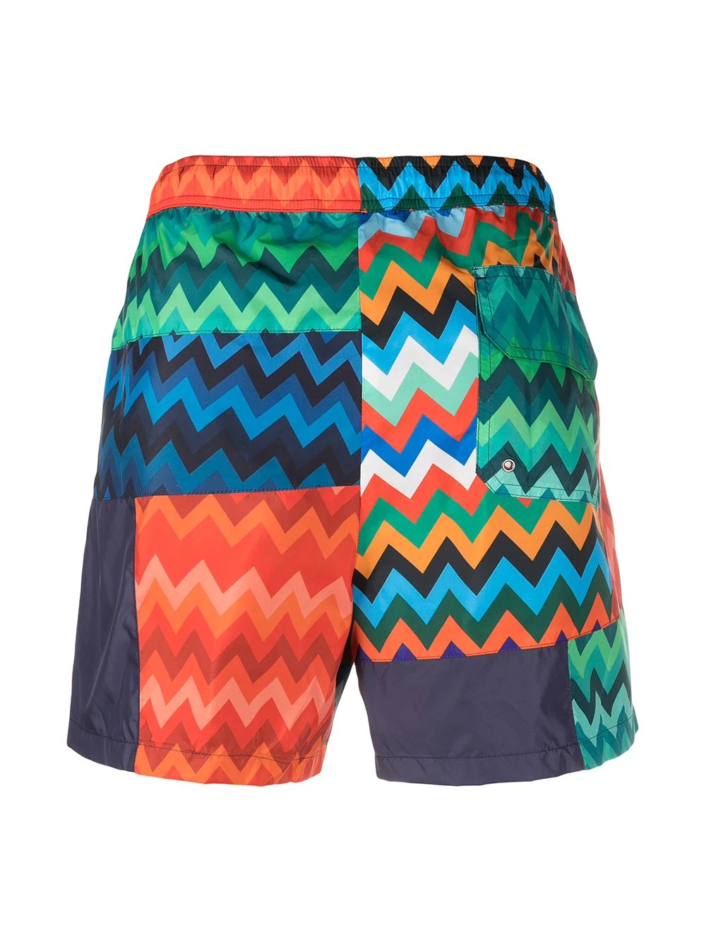 patchwork print swimming shorts - 2