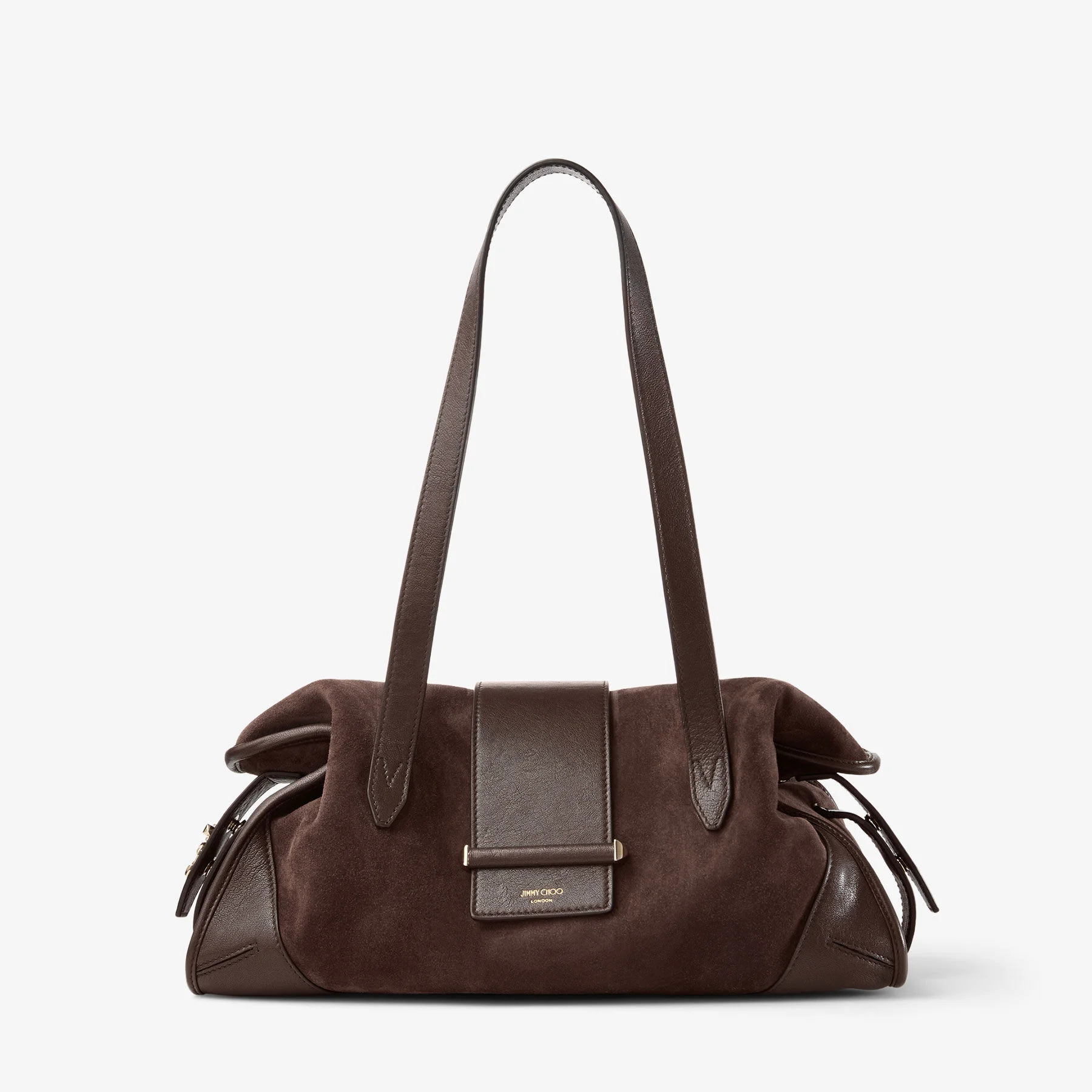 Bar Holdall Medium Chocolate Suede and Biker Leather Holdall Bag - 1