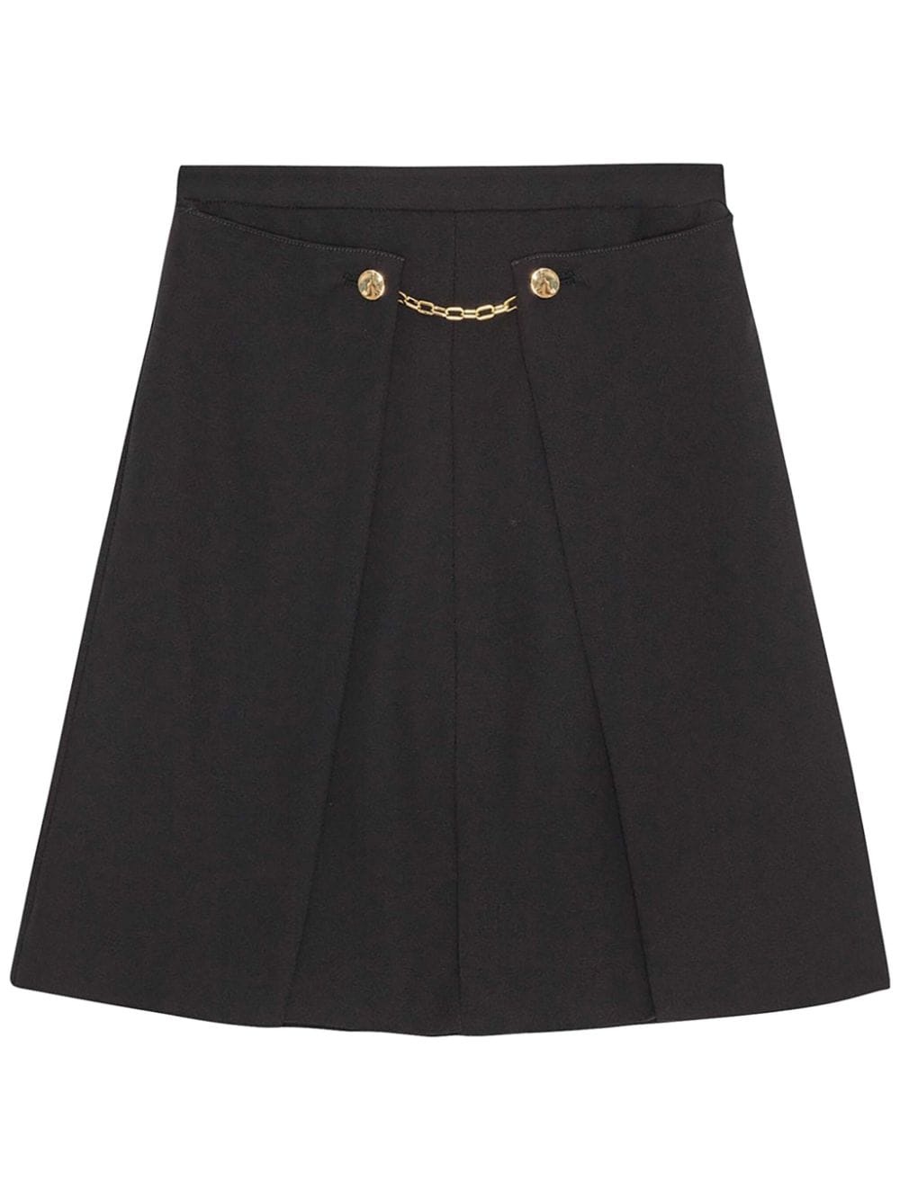 tailored twill midi skirt - 1