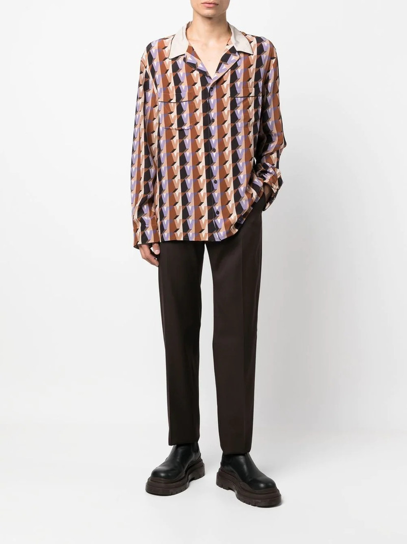 Valentino graphic-print silk shirt outlook