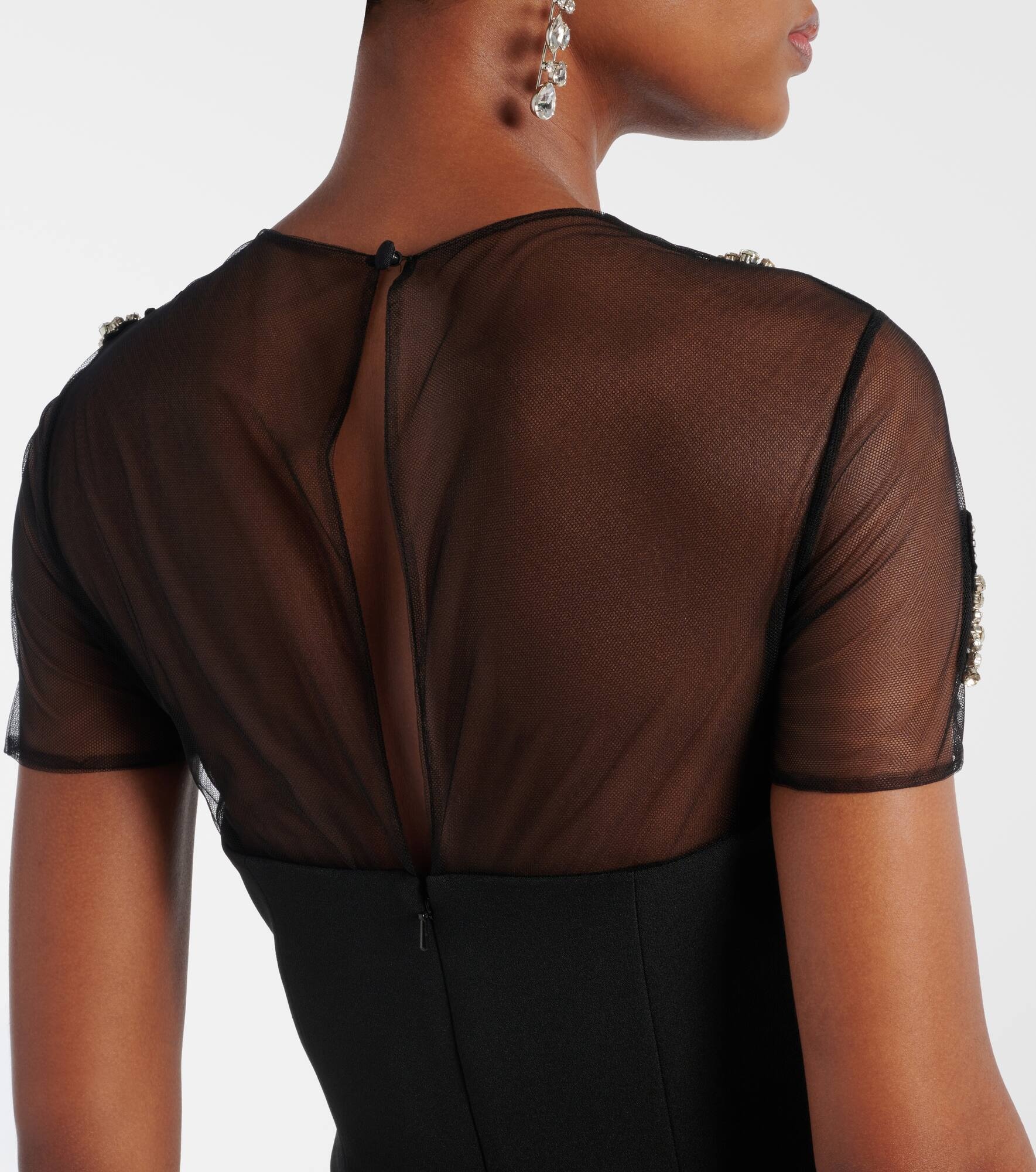 Embellished crêpe gown - 6