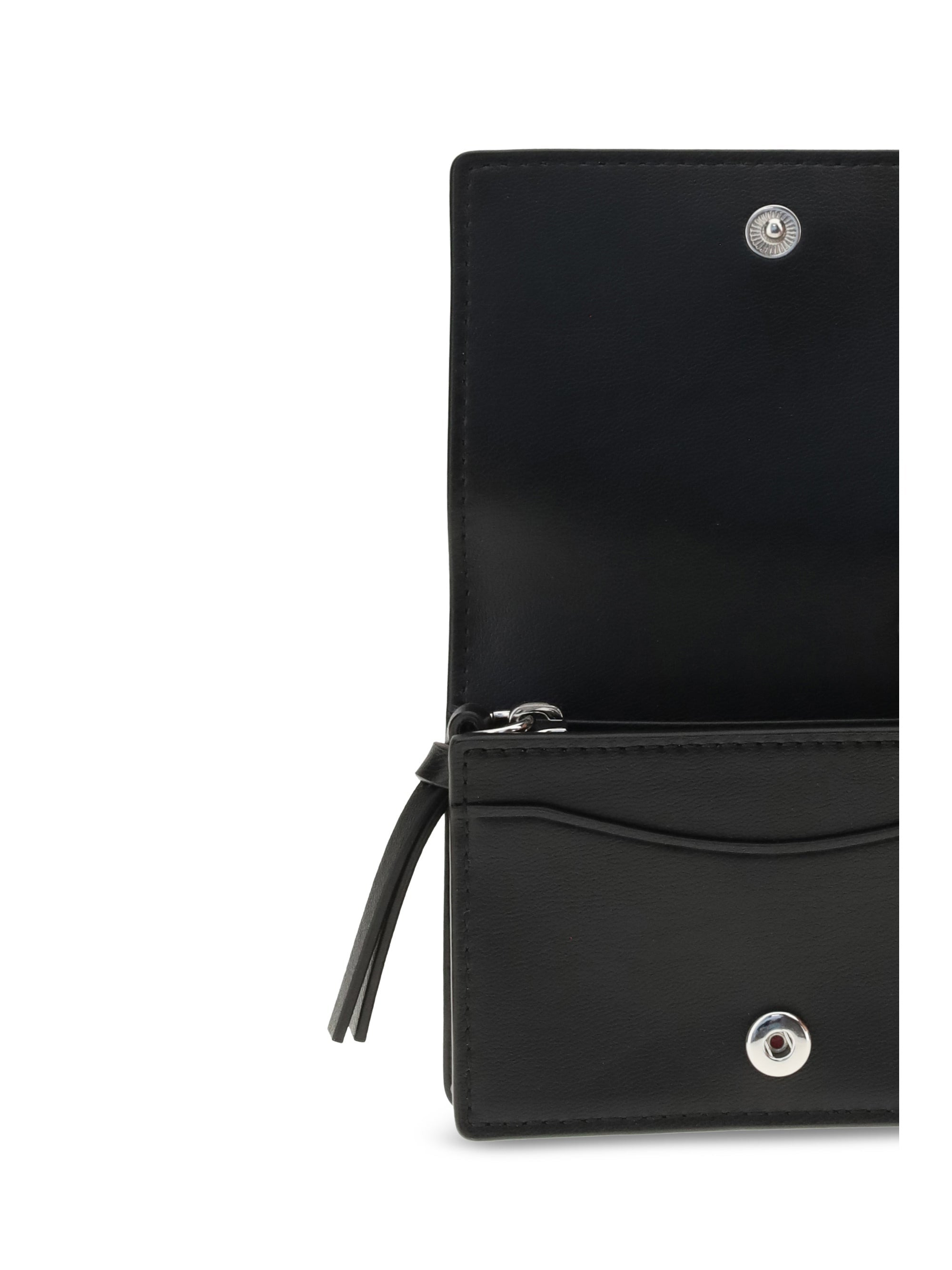 Ganni Women Ganni Card Holder With Flap Blue Dog - 3
