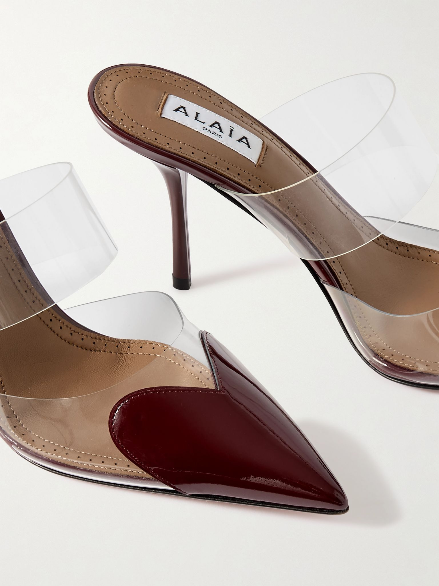 PVC and patent-leather pumps Burgundy - 4