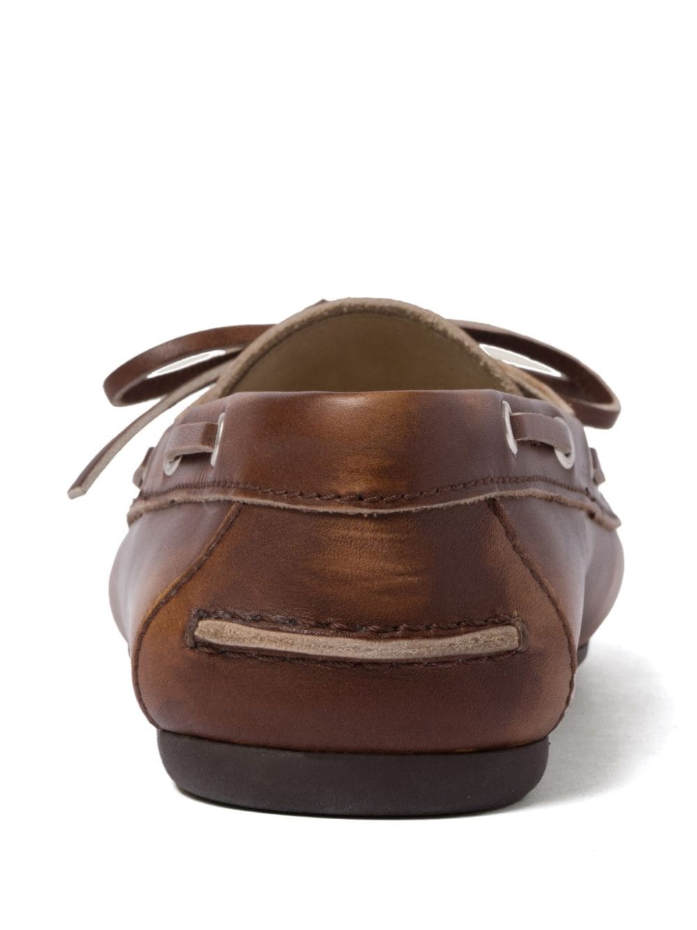 bleached leather loafers - 3